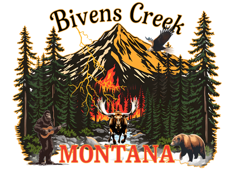 Bivens Creek Fire Incident SS T T-Shirt Grizzly Bear Bigfoot Moose Eagle