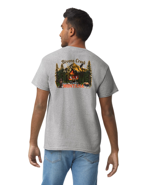 Bivens Creek Fire Incident SS T T-Shirt Grizzly Bear Bigfoot Moose Eagle