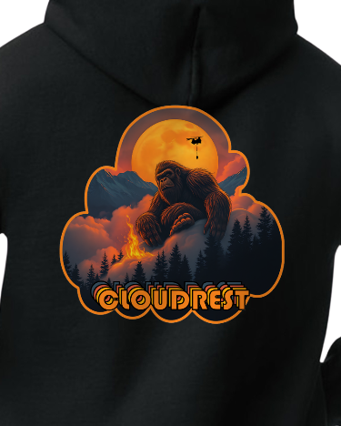 Cloudrest Fire / Incident Hoody Hoodie Black Bigfoot Sasquatch