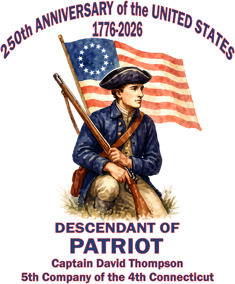 250th Anniversary of the USA Descendant of a Patriot T-Shirt – Gildan G500