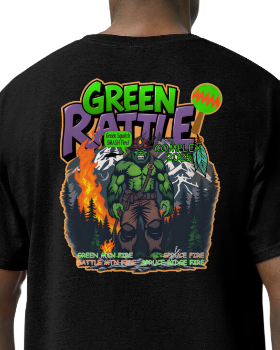 Green Rattle Complex Black Gray SS T-Shirt Bigfoot Blackhawk