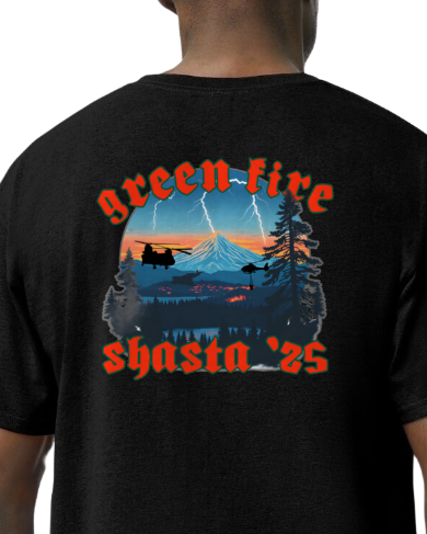 Green Fire / Incident Shirt Mt Shasta Lakehead, California 2025