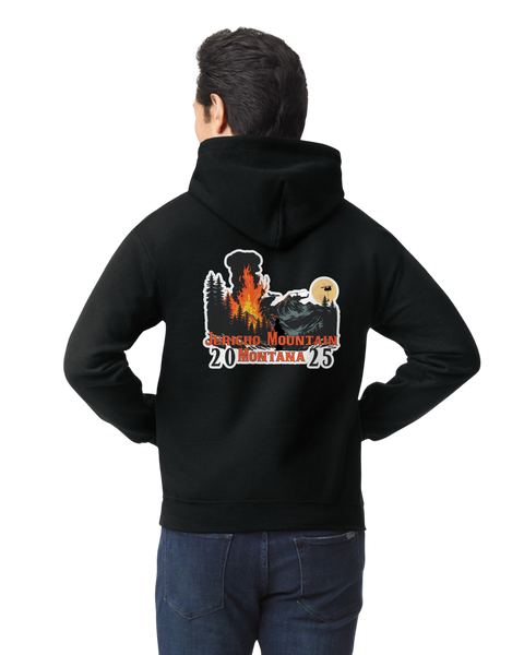 Jericho Mountain Fire / Incident Hoodie Gildan Heavy Blend 50/50 Black