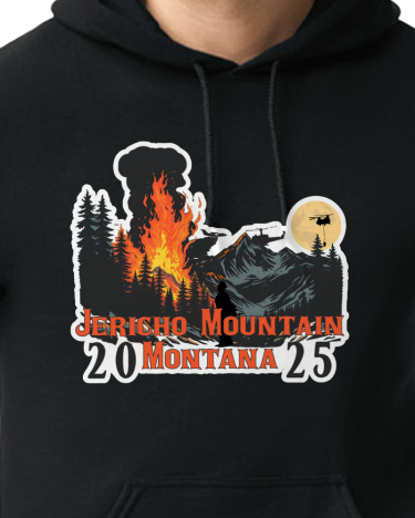 Jericho Mountain Fire / Incident Hoodie Gildan Heavy Blend 50/50 Black