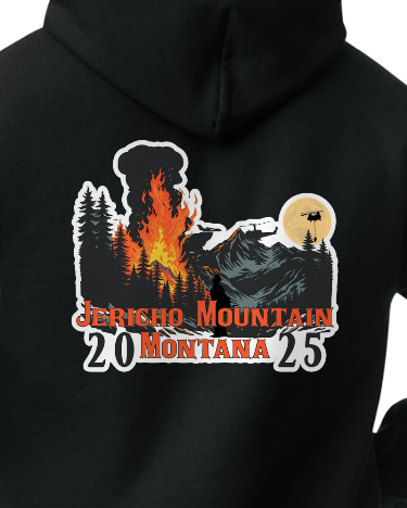 Jericho Mountain Fire / Incident Hoodie Gildan Heavy Blend 50/50 Black