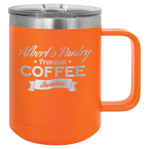 Custom Laser Engraved 15oz or 20oz Vacuum Insulated Polar Camel Coffee Mug!
