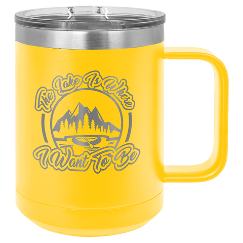 Custom Laser Engraved 15oz or 20oz Vacuum Insulated Polar Camel Coffee Mug!