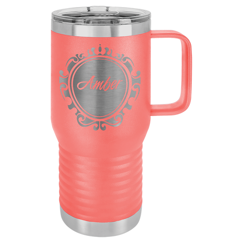 Custom Laser Engraved 15oz or 20oz Vacuum Insulated Polar Camel Coffee Mug!