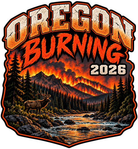 Salmon Fire 2026 Hoodie – Blue Mountains, OR | Bigfoot, Salmon & Bald Eagle
