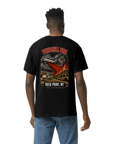 Windmill Fire T-Shirt Reed Point MT | Air Tanker Wildland Fire 2026