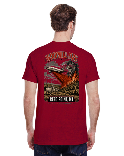 Windmill Fire T-Shirt Reed Point MT | Air Tanker Wildland Fire 2026