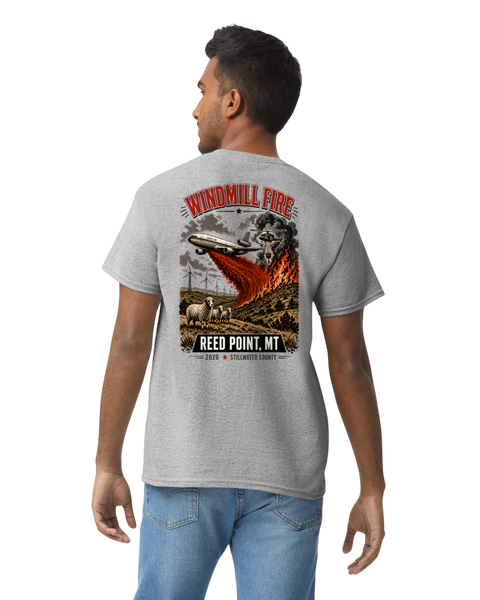 Windmill Fire T-Shirt Reed Point MT | Air Tanker Wildland Fire 2026