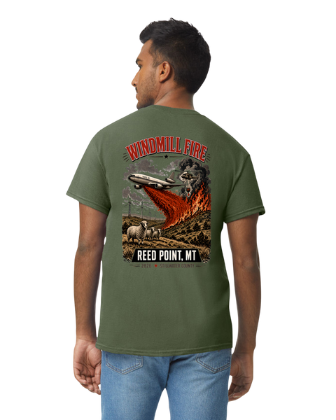 Windmill Fire T-Shirt Reed Point MT | Air Tanker Wildland Fire 2026