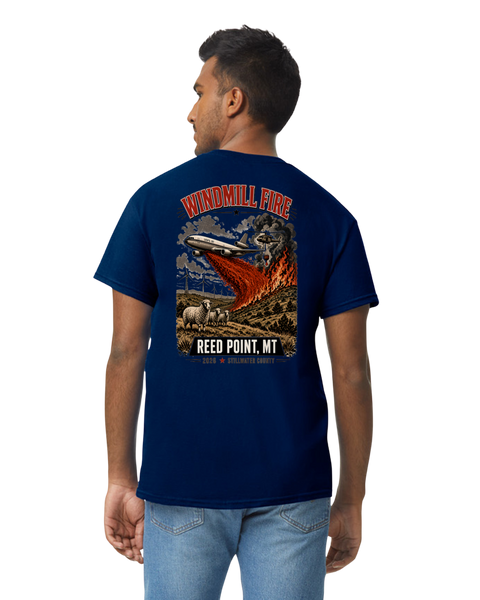 Windmill Fire T-Shirt Reed Point MT | Air Tanker Wildland Fire 2026