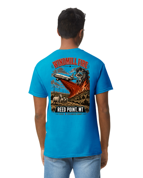 Windmill Fire T-Shirt Reed Point MT | Air Tanker Wildland Fire 2026