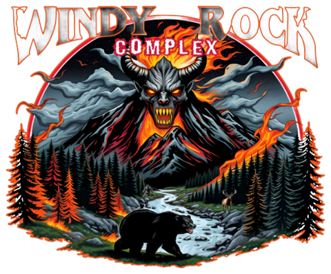 Windy Rock Complex Fire / Incident Black Hoodie Hoody Bear Devil Elk Bigfoot
