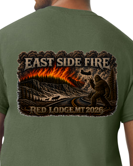 EAST SIDE FIRE RED LODGE, MT 2026 Fire/Incident T-Shirt