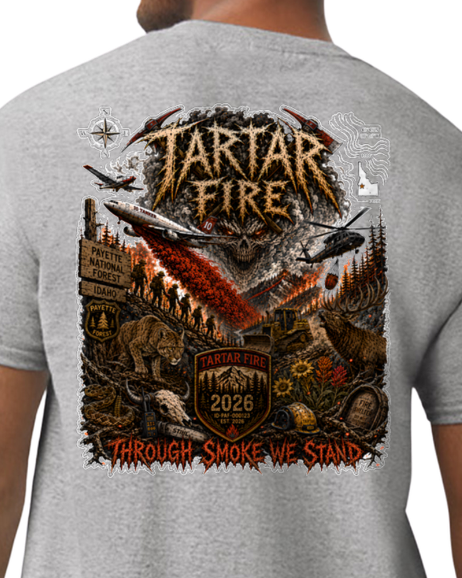 Tartar Fire/Incident T-Shirt Payette National Forest Boise ID 2026 Elk Mountain Lion Rattlesnake Blackhawk