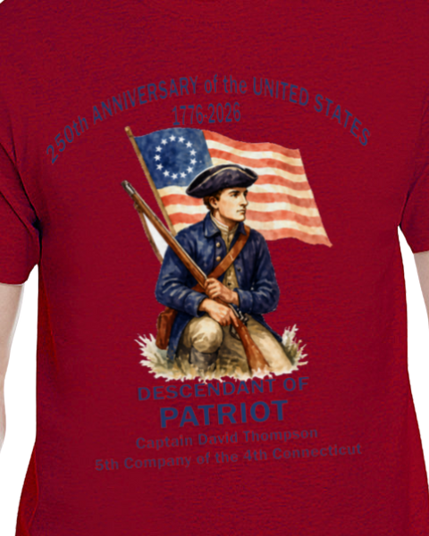 250th Anniversary of the USA Descendant of a Patriot T-Shirt – Gildan G500