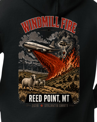 WINDMILL FIRE 2026 Fire Incident Hoodie REED POINT, MT AIR TANKER!