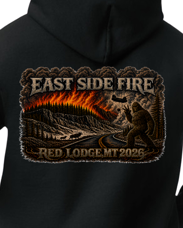 EAST SIDE FIRE RED LODGE, MT 2026 Fire Incident Hoodie SASQUATCH ELK