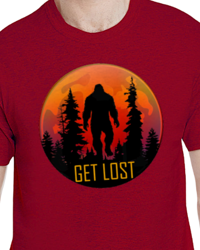 Bigfoot Sasquatch Get Lost Moonrise SS Tee