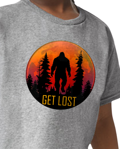 Bigfoot Sasquatch Get Lost Moonrise SS Tee