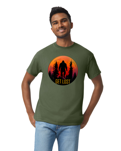 Bigfoot Sasquatch Get Lost Moonrise SS Tee