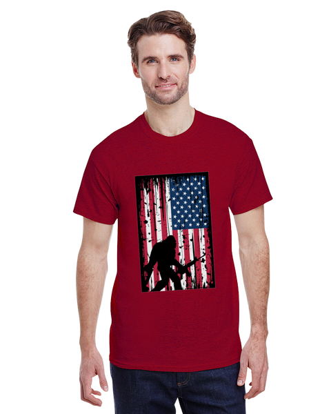 Patriotic Bigfoot Rifle T-Shirt
