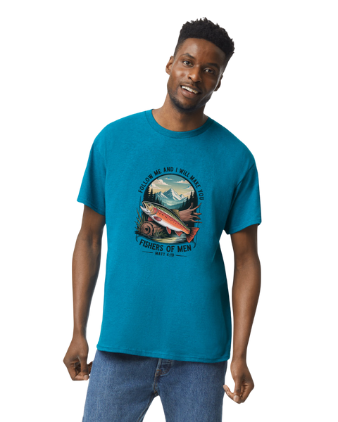Fishers of Men Christian Fishing Tee – Matthew 4:19