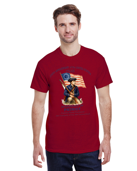 250th Anniversary of the USA Descendant of a Patriot T-Shirt – Gildan G500