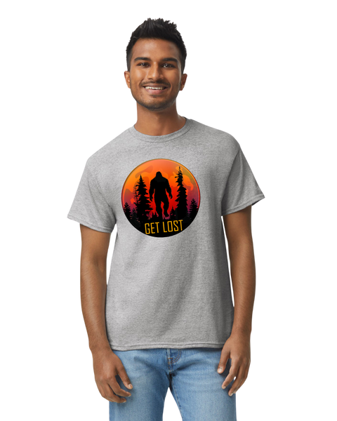 Bigfoot Sasquatch Get Lost Moonrise SS Tee