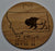 Made in Montana "Heart Montana" Buffalo / Bison 4" Birch Coaster