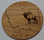 Made in Montana! "Heart MT" Elk 4" Birch Coaster