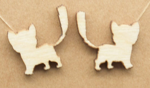 Cute! Kitty Earrings! Made in Montana!