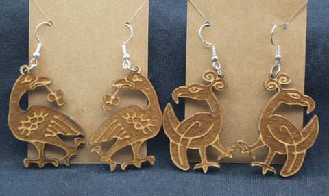 Birch Celtic Bird Earrings!  Made in Montana!
