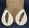 Tear Drop with Feather Cut-Out Earrings