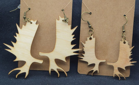 Wow! Moose Antler Earrings-Small! Made in Montana!