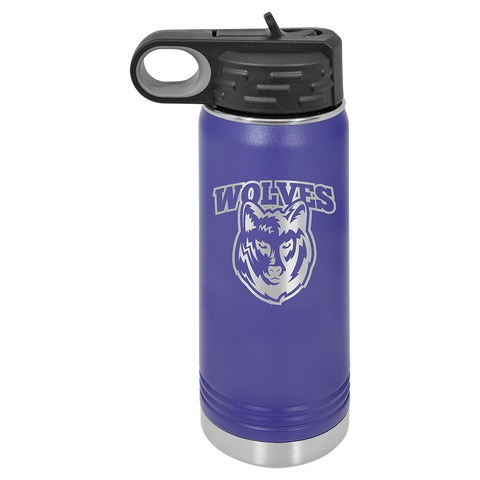 Custom Laser Engraved 20oz, Vacuum Insulated Polar Camel Water Bottle!