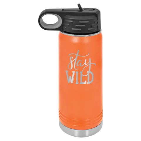 Custom Laser Engraved 20oz, Vacuum Insulated Polar Camel Water Bottle!