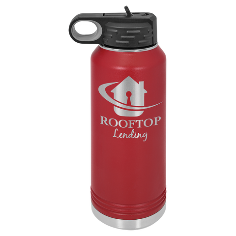 Custom Laser Engraved 32oz, Vacuum Insulated Polar Camel Water Bottle!