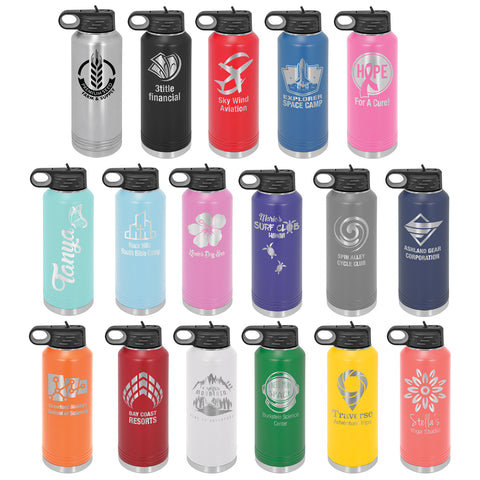 Custom Laser Engraved 40oz, Vacuum Insulated Polar Camel Water Bottle!