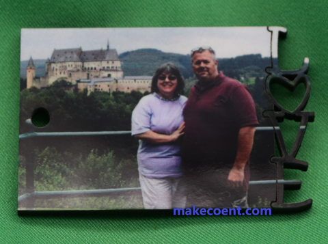Dad Mom Family Love or Custom Text Sublimation Blank Keyring! Made in USA!