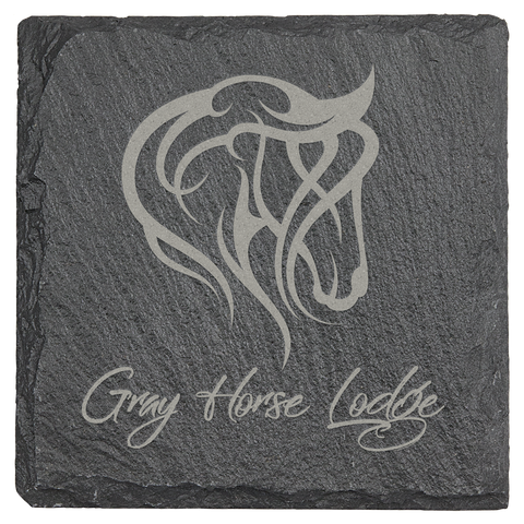 Personalized 4" Square or Round Slate Coaster