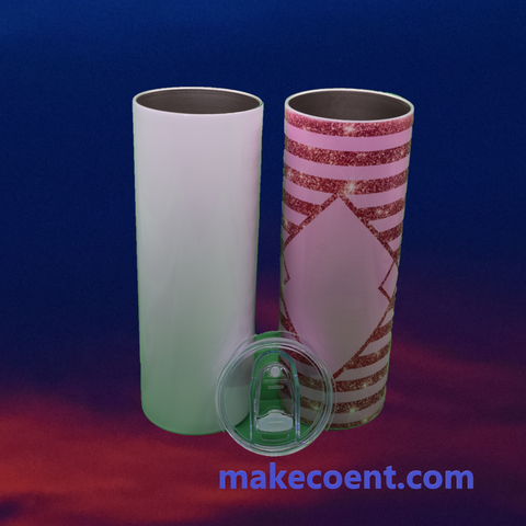 IN STOCK! 20oz Straight Skinny Sublimation Blank Tumbler w/ Slide Lock Lids