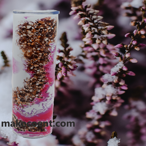 20 Ounce Pink or Purple with Gold Nuggets