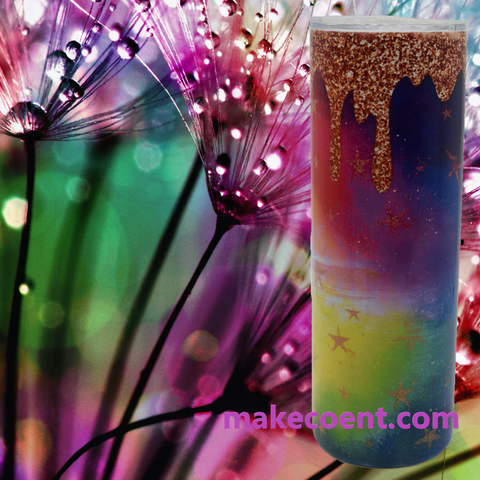 20 Ounce "Rainbow Drip" Tumbler