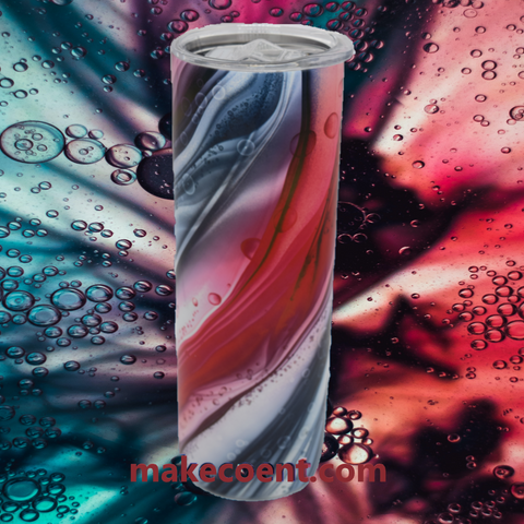 20 Ounce Stripes and Bubbles Skinny Tumbler